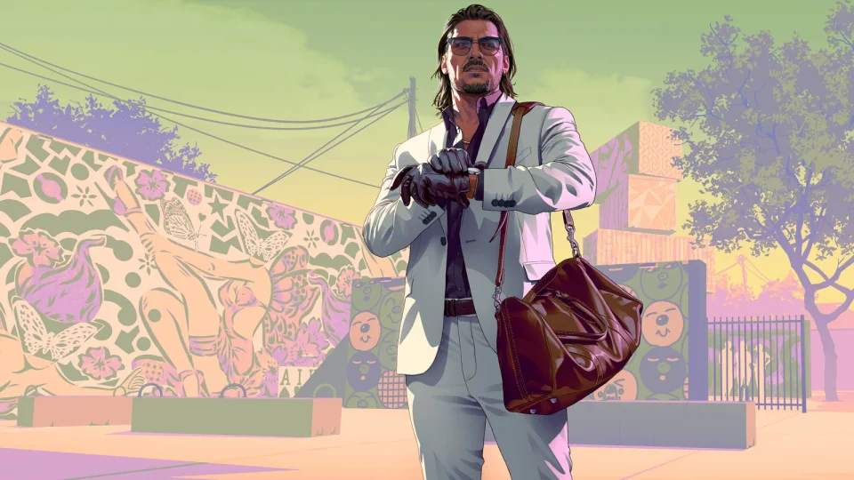 Рауль Баутиста с сумкой, официальный арт Rockstar Games